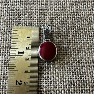 Silpada red carnelian sterling silver reversible pendant